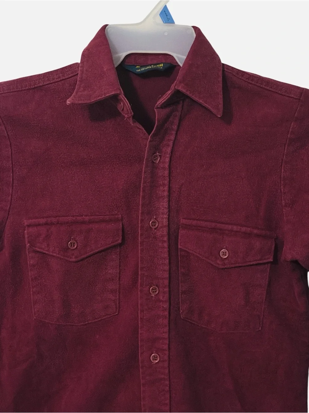 Vintage Oshkosh B’gosh Button Up Casual Wool Shirt Maroon Boys Size L